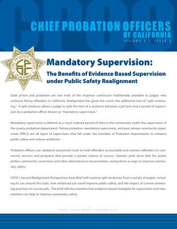 Mandatory Supervision: - Chief Probation Officers of California