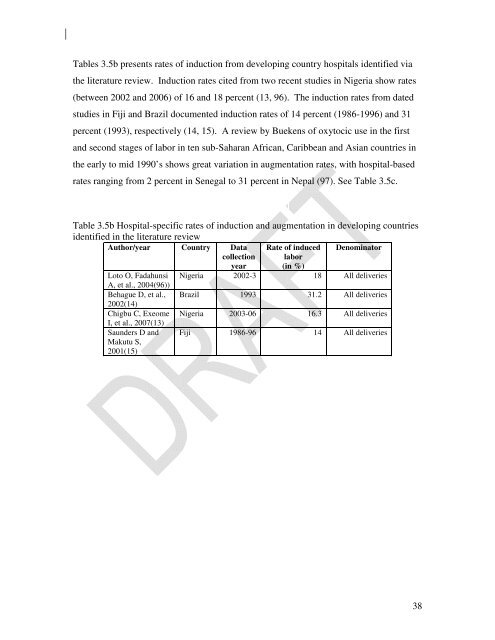 Use of oxytocin and misoprostol for induction or ... - POPPHI