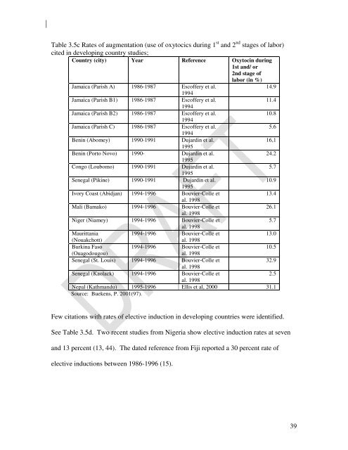 Use of oxytocin and misoprostol for induction or ... - POPPHI