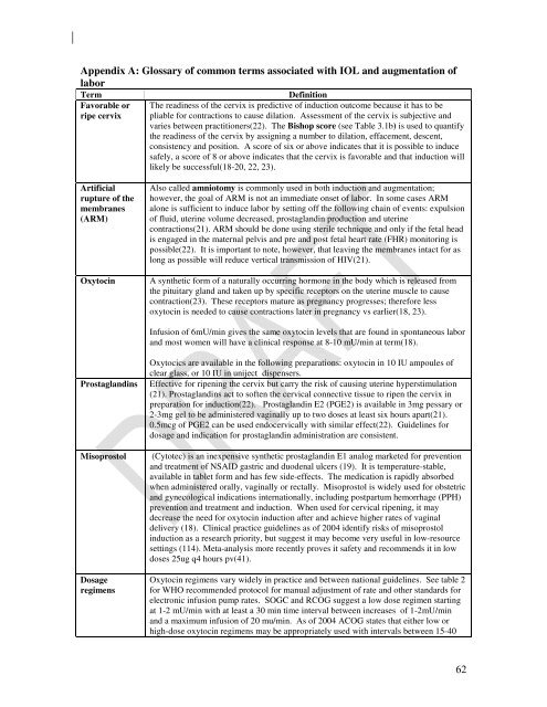 Use of oxytocin and misoprostol for induction or ... - POPPHI