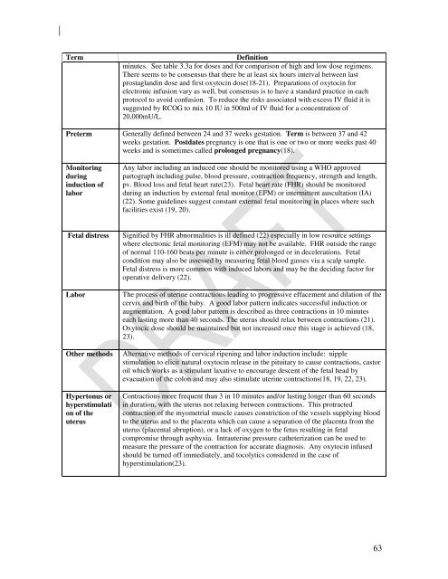 Use of oxytocin and misoprostol for induction or ... - POPPHI