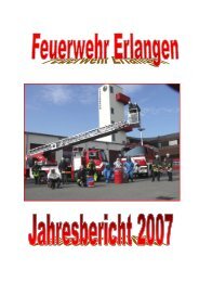 Feuerwehr Jahresbericht 2007 - bei der Feuerwehr Erlangen