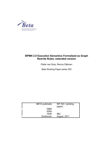 BPMN 2.0 Execution Semantics Formalized as Graph Rewrite Rules ...