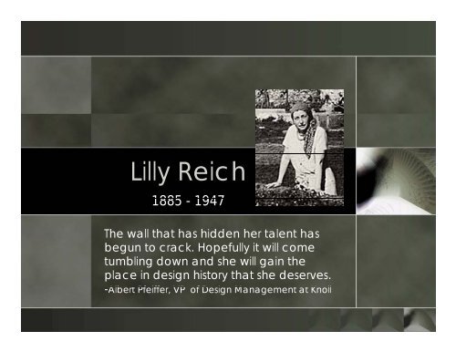 Lilly Reich - Conway Creations