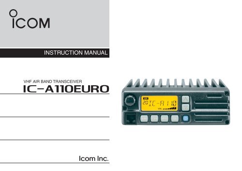 IC-A110 EURO instruction maual - AEROSHOP.eu