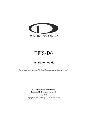 EFIS-D6 Installation Guide