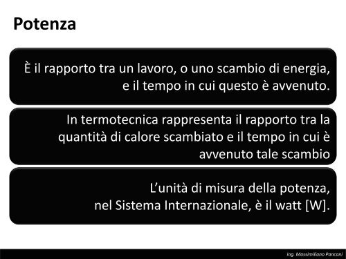 TAeD - Impianti di Climatizzazione - Lezione del 30 aprile 2013