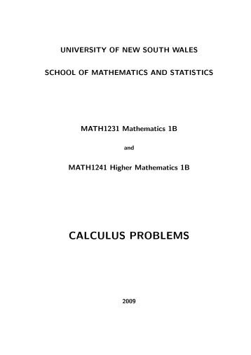 CALCULUS PROBLEMS - RC Tech