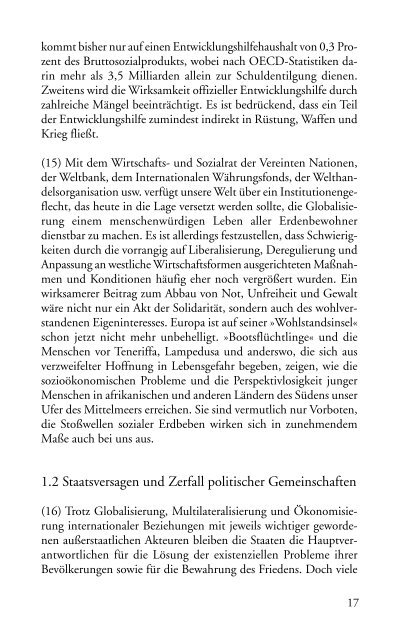 "Aus Gottes Frieden leben â fÃ¼r gerechten Frieden sorgen" als pdf