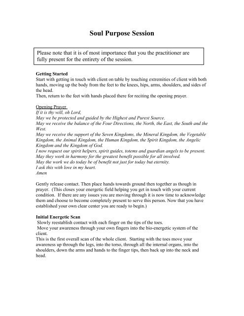 Soul Purpose Session - Life Essences - Ben Risby-Jones