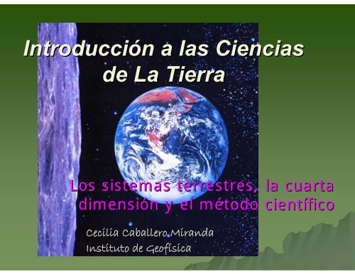 Sistema Tierra, tiempo y mÃ©todo cientÃ­fico