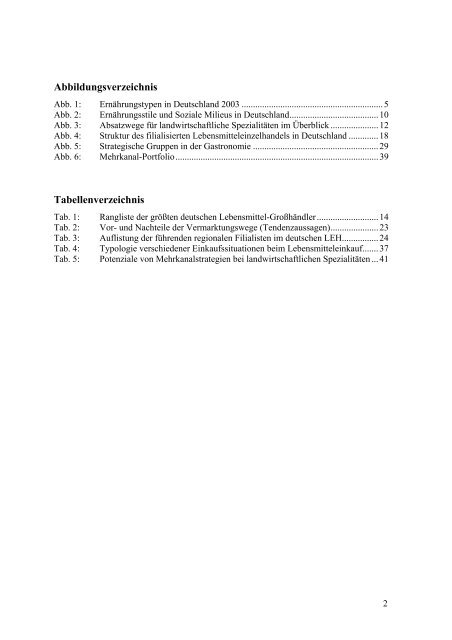 Absatzwege für landwirtschaftliche Spezialitäten - Sozial ...