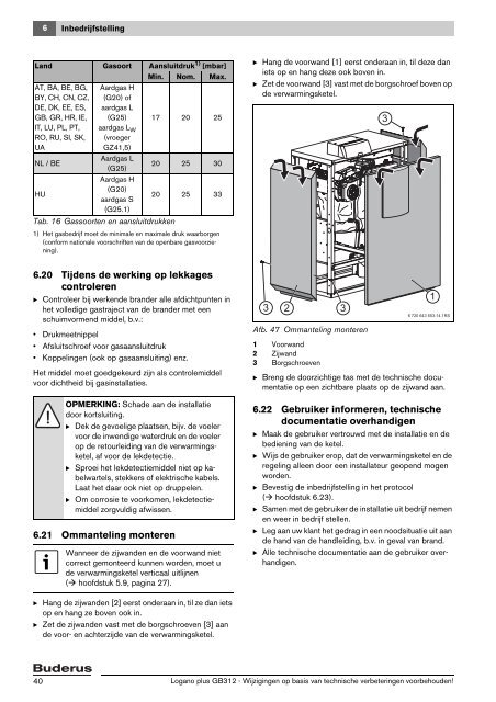 Installatie- en onderhoudshandleiding Logano plus GB312