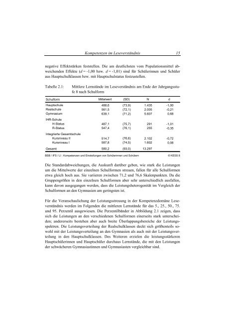 KESS 8-Studie - Stiftung Mittagskinder