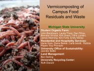 Vermicomposting of Campus Food Residuals and Waste - Organic ...