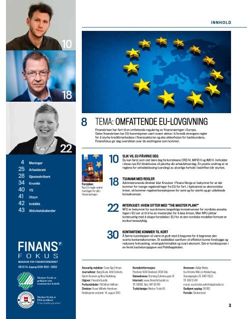 Last ned Finansfokus 05/13 som PDF - Finansforbundet