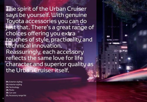 Urban Cruiser Accessories - Toyota