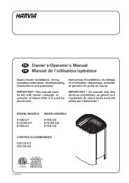 Owner's/Operator's Manual Manuel de l'utilisateur/opÃ©rateur