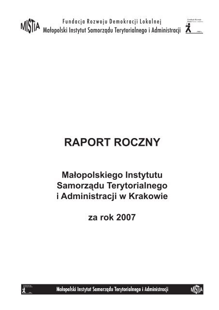 RAPORT ROCZNY - Małopolski Instytut Samorządu Terytorialnego i ...