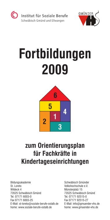 Fortbildungen 2009 - Institut für Soziale Berufe