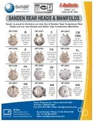 SANDEN REAR HEADS & MANIFOLDS - SunAir Products