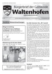 BÃ¼rgerbrief der Gemeinde - Waltenhofen
