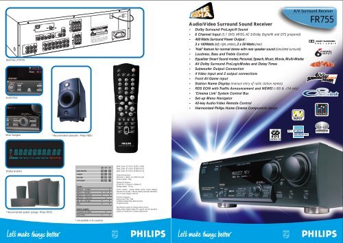 Audio/Video Surround Sound Receiver - Philips