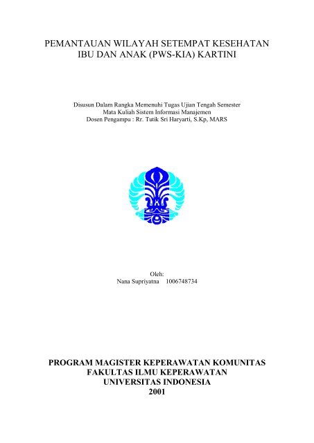 Pemantauan Wilayah Setempat Kesehatan Ibu Dan Anak Pws Kia