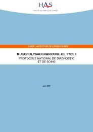 Mucopolysaccharidose de type 1 - URPS-ML Corse