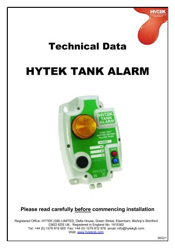 HYTEK TANK ALARM