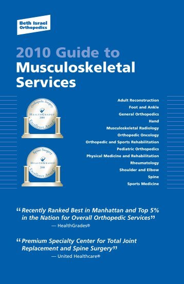 2010 Guide to Musculoskeletal Services