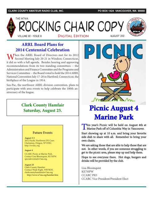 Rocking Chair cOPY - W7AIA, Clark County Amateur Radio Club