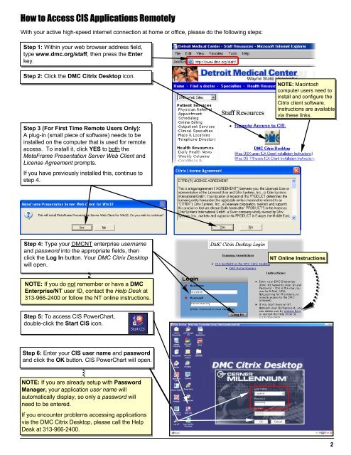 A Guide to Remote Access and the DMC Citrix Desktop