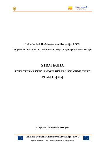 Strategija energetske efikasnosti Crne Gore - Energetska efikasnost