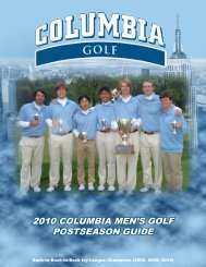 NCAA Tournament Media Notes - Columbia University Athletics