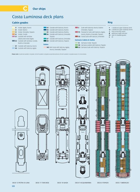 Costa Luminosa deck plans