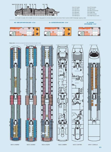 Costa Luminosa deck plans