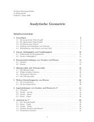 Analytische Geometrie - Daum