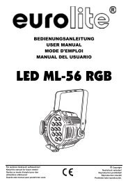 EUROLITE LED ML-56 RGB Spot User Manual