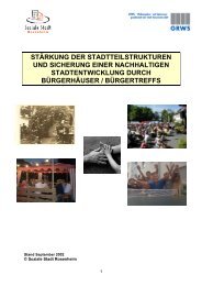 Stärkung der Stadtteilstrukturen - Soziale Stadt Rosenheim