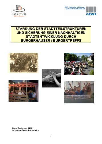 Stärkung der Stadtteilstrukturen - Soziale Stadt Rosenheim