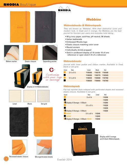 Exaclair 2013 Catalog | Quality Stationery Products ... - Exaclair, Inc.