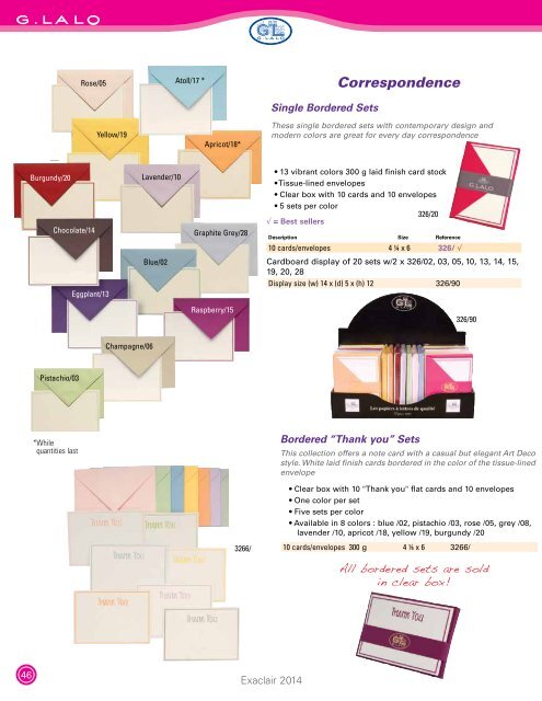 Exaclair 2013 Catalog | Quality Stationery Products ... - Exaclair, Inc.