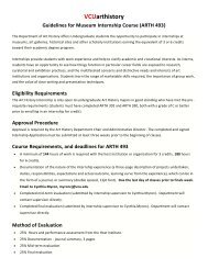 Undergraduate Museum Internship Application and Guidelines