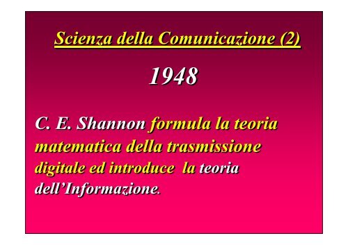 La storia delle Telecomunicazioni e dell'Informatica e la rivoluzione ...