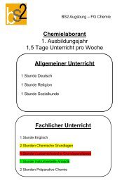 Chemielaborant - BS2 Augsburg > Berufsschule 2