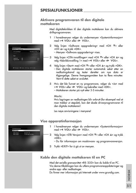 Last ned brukermanual - Canal Digital Parabol