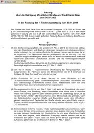 StraÃenreinigungssatzung - Verbandsgemeinde St. Goar-Oberwesel