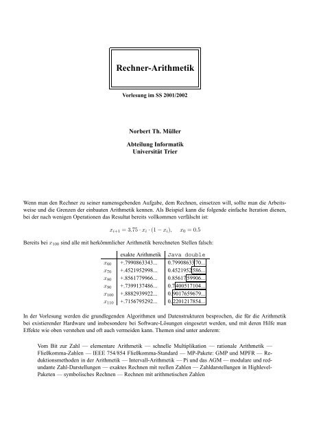 Rechner-Arithmetik - Weblearn.hs-bremen.de