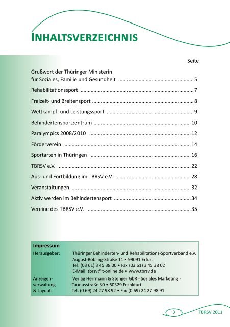 Aus- und Fortbildung im TBRSV eV - Verlag Volker Herrmann ...